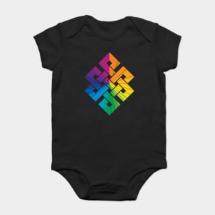 Endless Rainbow Knot Baby Bodysuit